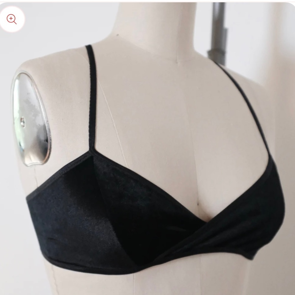 Hey Mavens black velvet wrap bralette